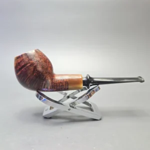 Sean Reum Pipes "Eggshell" Sandblasted Devil Anse with Horn (Estate) - alternate view