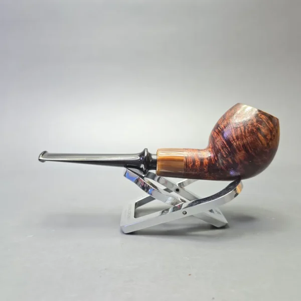 Sean Reum Pipes "Eggshell" Sandblasted Devil Anse with Horn (Estate) - Image 4