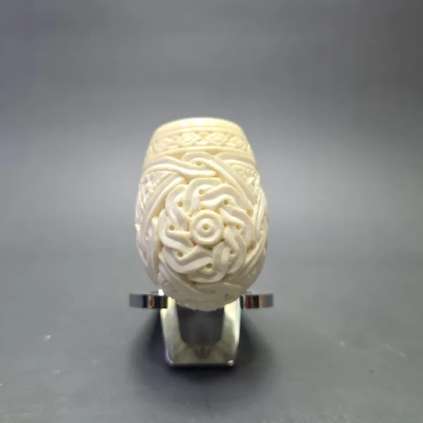 MBSD Meerschaum Deluxe Floral Carved Brandy with Briar-Mortise (New) - Image 4