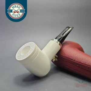 MBSD Meerschaum Silver Smooth Reverse Calabash Poker (New)