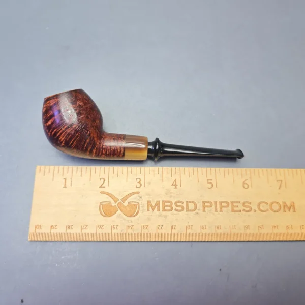Sean Reum Pipes "Eggshell" Sandblasted Devil Anse with Horn (Estate) - Image 10
