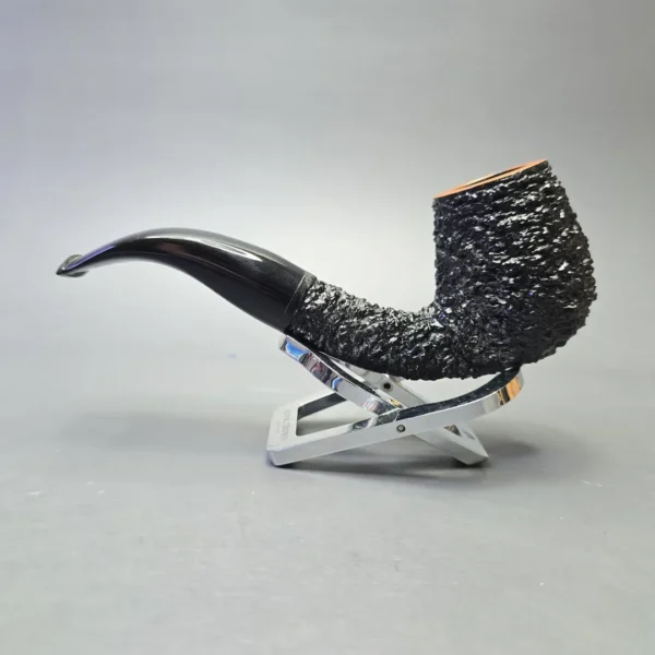 Brebbia Rocciata 9412 Rusticated Bent Billiard (Unsmoked Estate) - Image 4