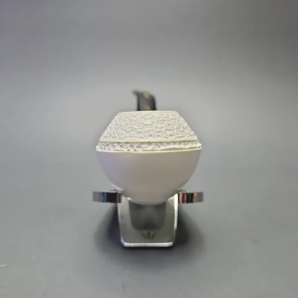 MBSD Meerschaum Deluxe Compact Partially Rusticated Rhodesian with Briar-Mortise (New) - Image 4