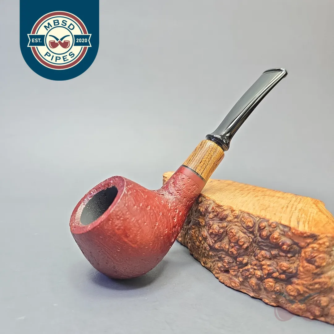 MBSD Briars by Vitale Red Sandblasted Author with Olivewood (New)