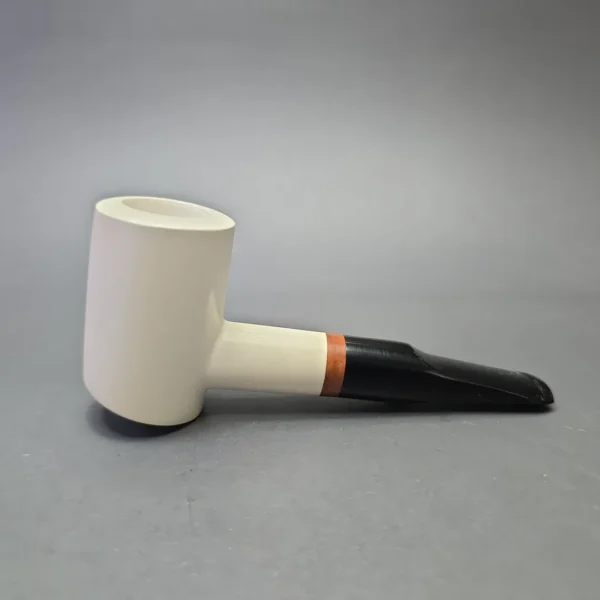 MBSD Meerschaum Deluxe Compact Smooth Poker with Briar-Mortise (New) - Image 3