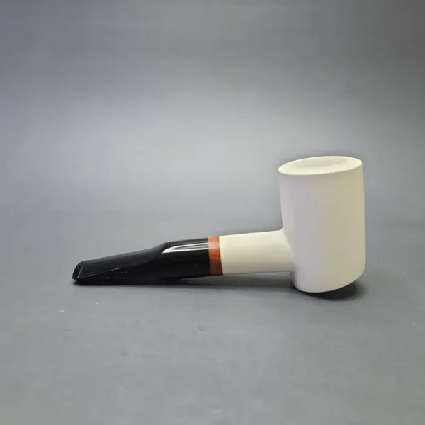 MBSD Meerschaum Deluxe Compact Smooth Poker with Briar-Mortise (New) - Image 5