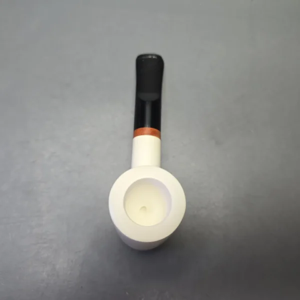 MBSD Meerschaum Deluxe Compact Smooth Poker with Briar-Mortise (New) - Image 9