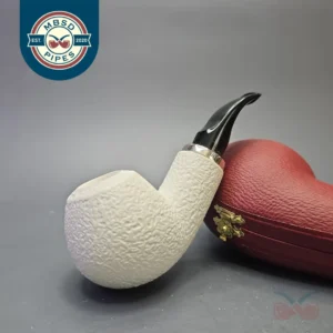 MBSD Meerschaum Silver Rusticated Reverse Calabash Apple (New)