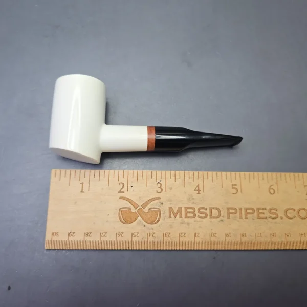MBSD Meerschaum Deluxe Compact Smooth Poker with Briar-Mortise (New) - Image 11