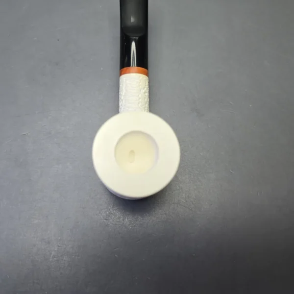 MBSD Meerschaum Deluxe Rusticated Poker with Briar-Mortise (New) - Image 7