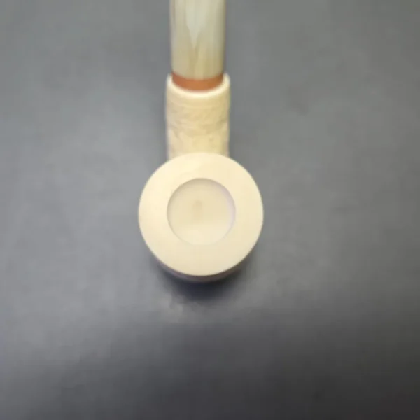 MBSD Meerschaum Deluxe Brick Carved Cherrywood with Briar-Mortise (New) - Image 7