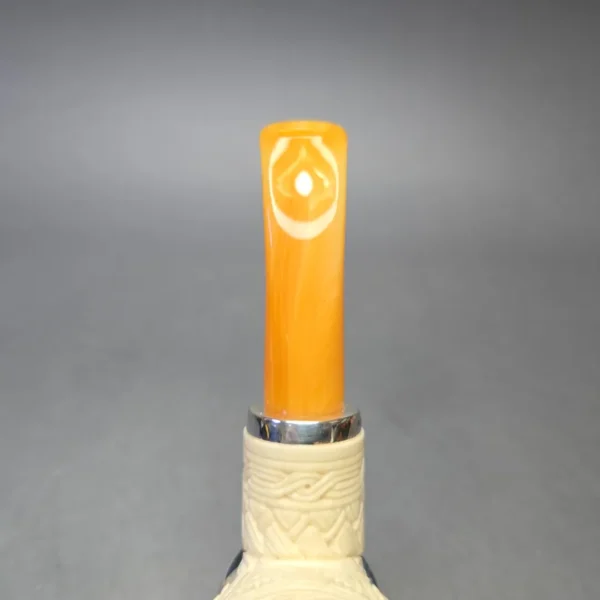 MBSD Meerschaum Silver Floral Carved Reverse Calabash Brandy (New) - Image 8