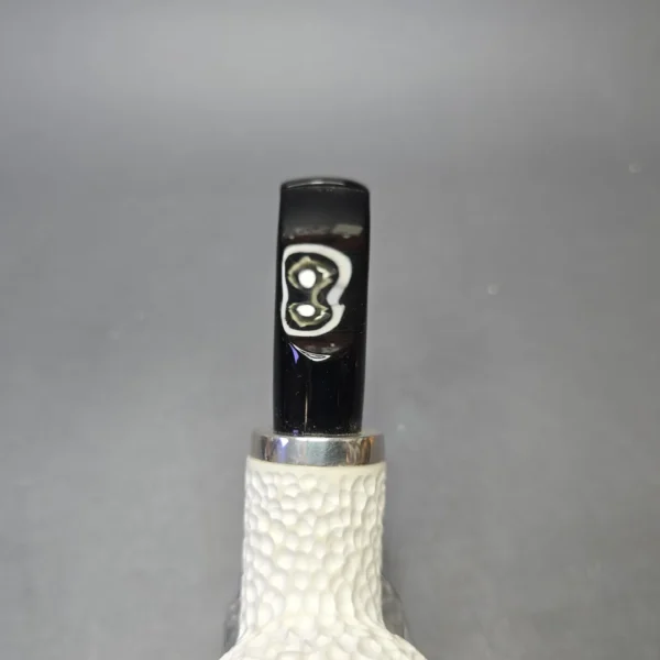 MBSD Meerschaum Silver "Golf Ball" Rusticated Reverse Calabash Apple (New) - Image 8