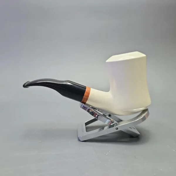 MBSD Meerschaum Deluxe Smooth Nosewarmer Stack with Briar-Mortise (New) - Image 5