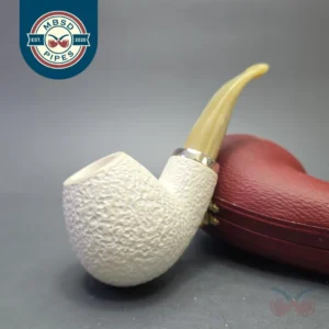 MBSD Meerschaum Silver Rusticated Reverse Calabash Brandy (New)