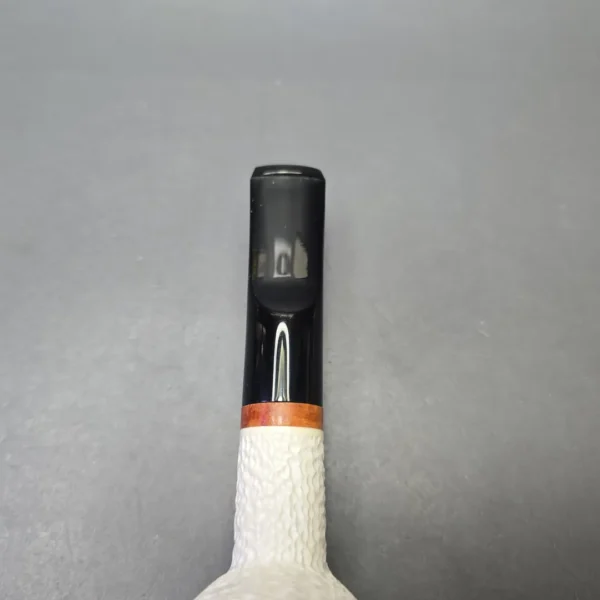 MBSD Meerschaum Deluxe Rusticated Poker with Briar-Mortise (New) - Image 8