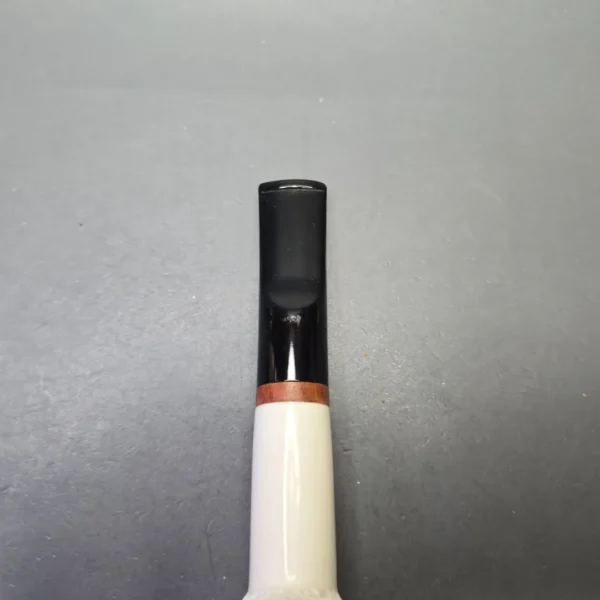 MBSD Meerschaum Deluxe Rusticated Poker with Briar-Mortise (New) - Image 8
