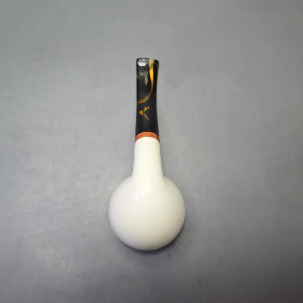 MBSD Meerschaum Deluxe Compact Partially Rusticated Rhodesian with Briar-Mortise (New) - Image 10