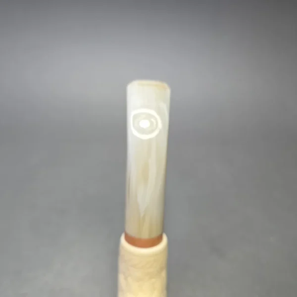 MBSD Meerschaum Deluxe Brick Carved Cherrywood with Briar-Mortise (New) - Image 8