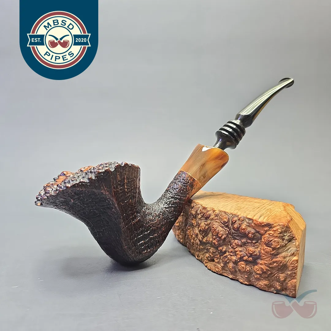 Preben Holm Hand Cut (1) Magnum Sandblasted Freehand with Horn (Estate)