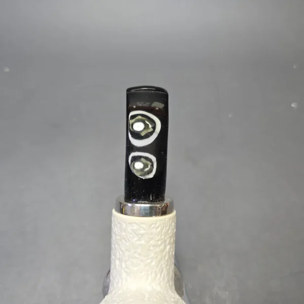 MBSD Meerschaum Silver Rusticated Reverse Calabash Apple (New) - Image 8