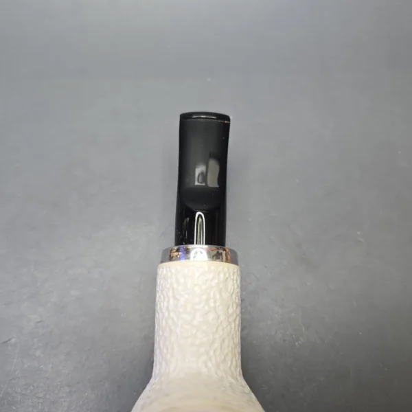 MBSD Meerschaum Silver Rusticated Reverse Calabash Poker (New) - Image 8
