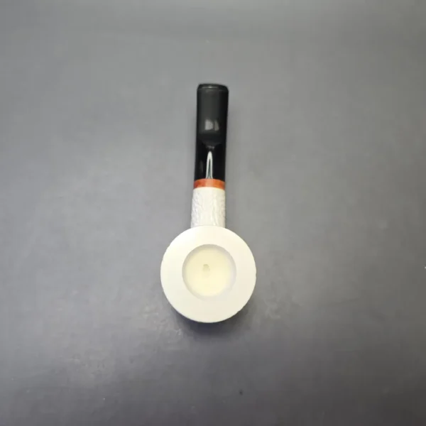 MBSD Meerschaum Deluxe Rusticated Poker with Briar-Mortise (New) - Image 9