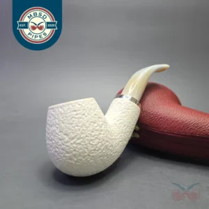 MBSD Meerschaum Silver Rusticated Reverse Calabash Brandy (New)