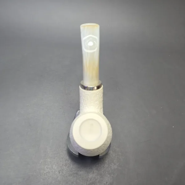MBSD Meerschaum Silver Rusticated Reverse Calabash Brandy (New) - Image 9