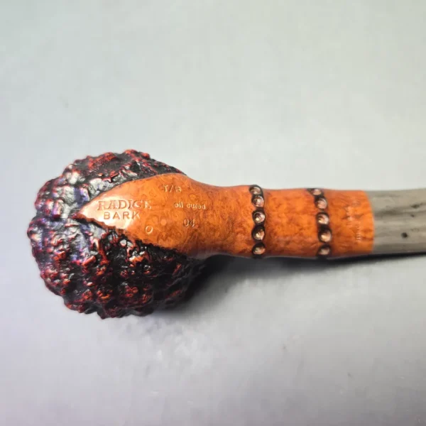 Radice Bark (O) (Oil Cured) (Twin Bore) Partially Rusticated Hawkbill with Faux Bamboo (Estate) - Image 10