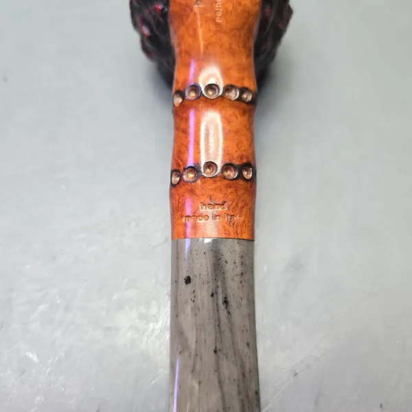 Radice Bark (O) (Oil Cured) (Twin Bore) Partially Rusticated Hawkbill with Faux Bamboo (Estate) - Image 11