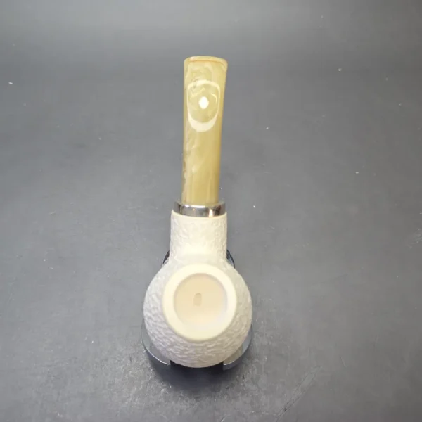 MBSD Meerschaum Silver Rusticated Reverse Calabash Brandy (New) - Image 9