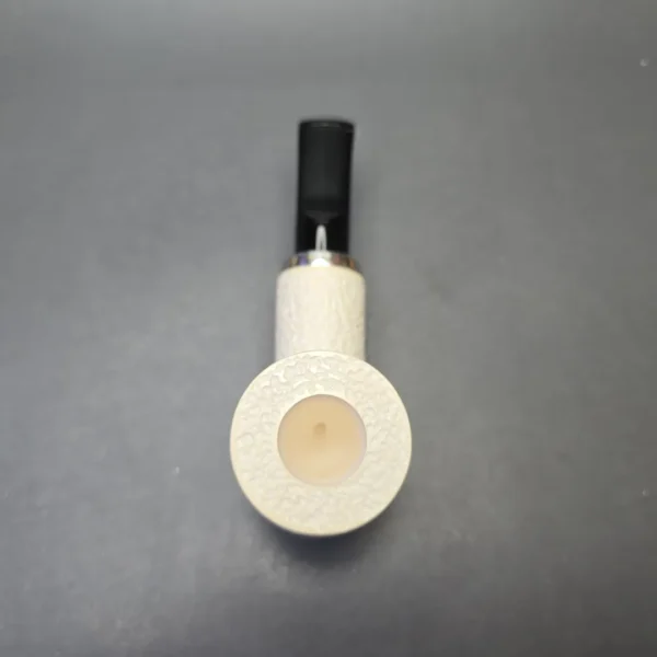 MBSD Meerschaum Silver Rusticated Reverse Calabash Poker (New) - Image 9