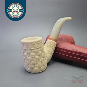 MBSD Meerschaum Deluxe Brick Carved Cherrywood with Briar-Mortise (New)