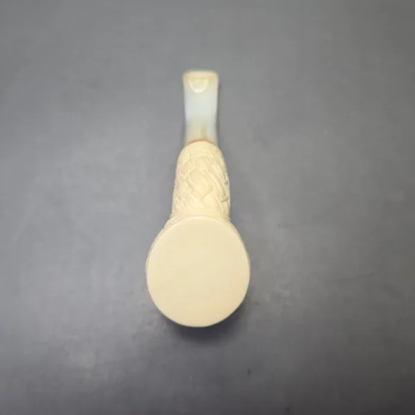 MBSD Meerschaum Deluxe Brick Carved Cherrywood with Briar-Mortise (New) - Image 10