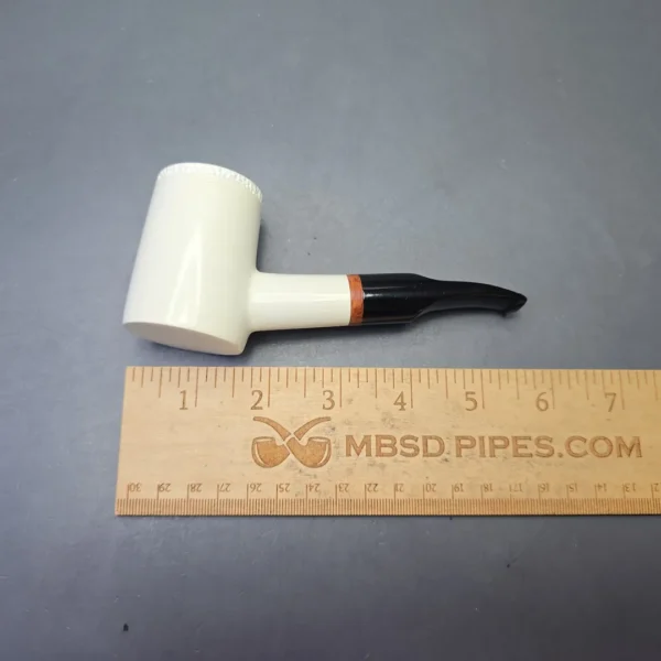 MBSD Meerschaum Deluxe Smooth Poker with Briar-Mortise (New) - Image 10
