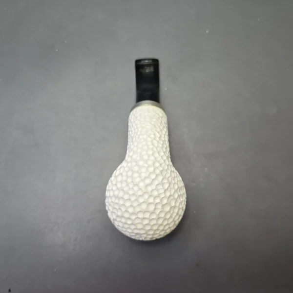 MBSD Meerschaum Silver "Golf Ball" Rusticated Reverse Calabash Apple (New) - Image 10