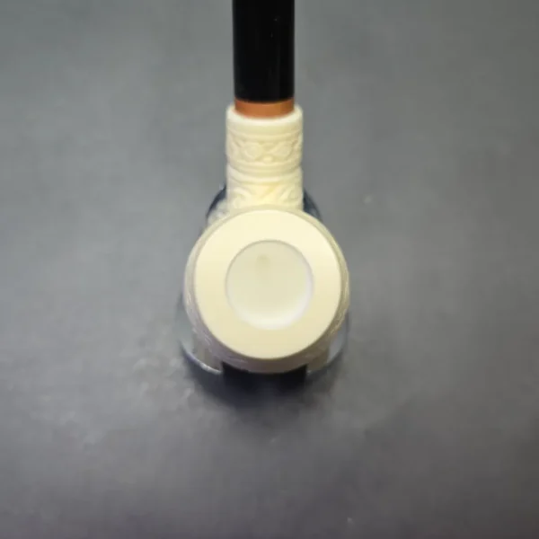 MBSD Meerschaum Deluxe Floral Carved Brandy with Briar-Mortise (New) - Image 7