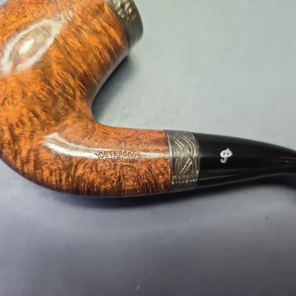 Peterson 2008 Pipe of the Year Smooth Bent Billiard with Silver (Unsmoked Estate) - Image 10