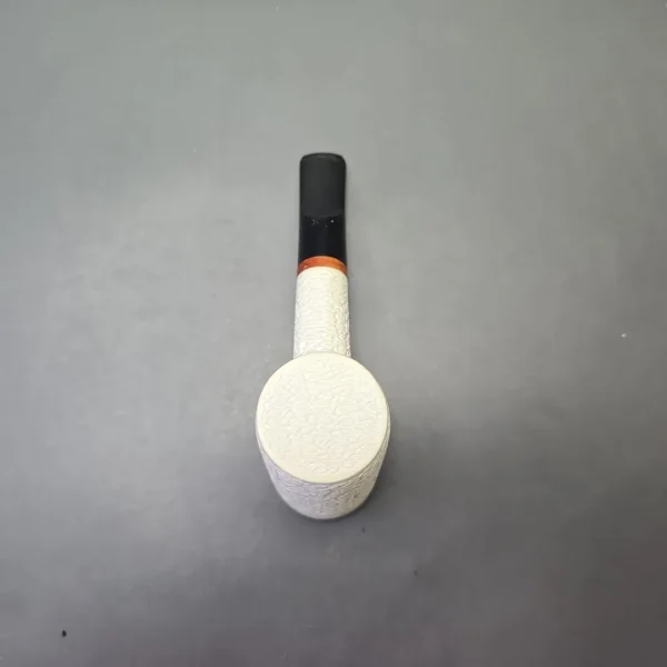 MBSD Meerschaum Deluxe Rusticated Poker with Briar-Mortise (New) - Image 10