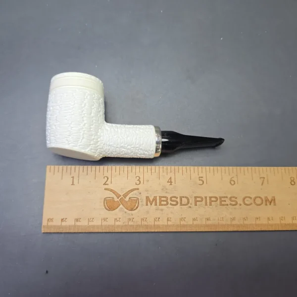 MBSD Meerschaum Silver Rusticated Reverse Calabash Poker (New) - Image 11