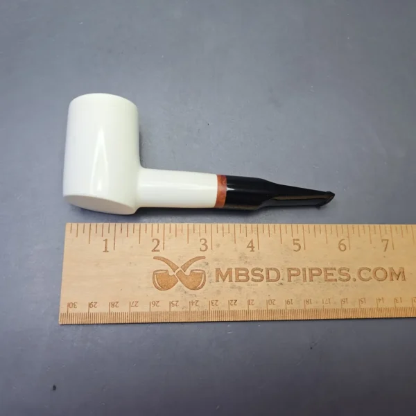 MBSD Meerschaum Deluxe Smooth Poker with Briar-Mortise (New) - Image 11