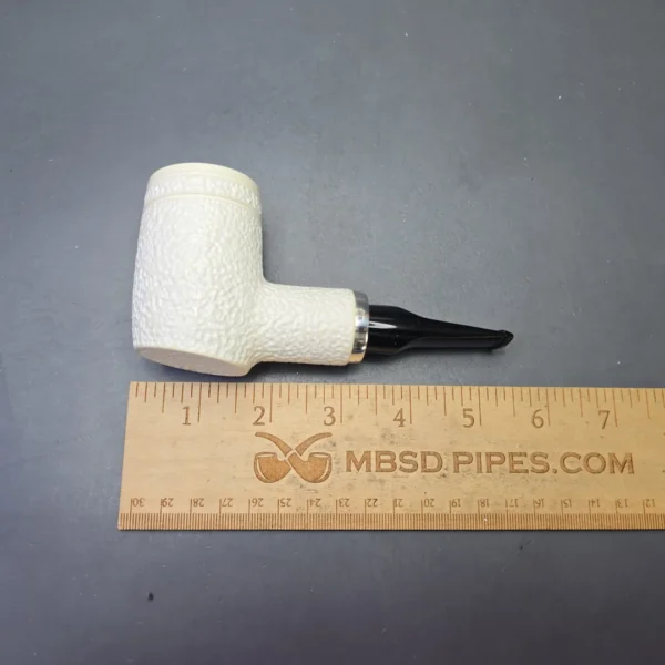 MBSD Meerschaum Silver Rusticated Reverse Calabash Poker (New) - Image 11