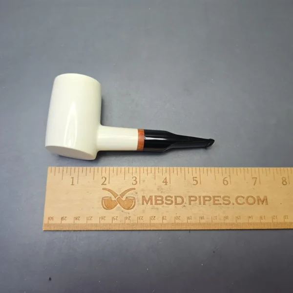 MBSD Meerschaum Deluxe Smooth Poker with Briar-Mortise (New) - Image 11