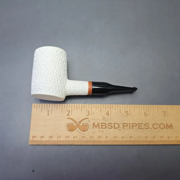 MBSD Meerschaum Deluxe Rusticated Poker with Briar-Mortise (New) - Image 11