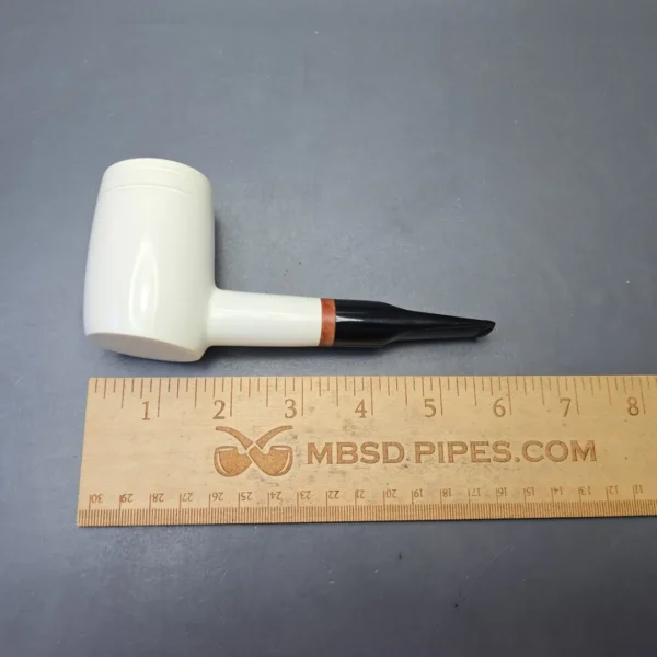 MBSD Meerschaum Deluxe Smooth Poker with Briar-Mortise (New) - Image 11