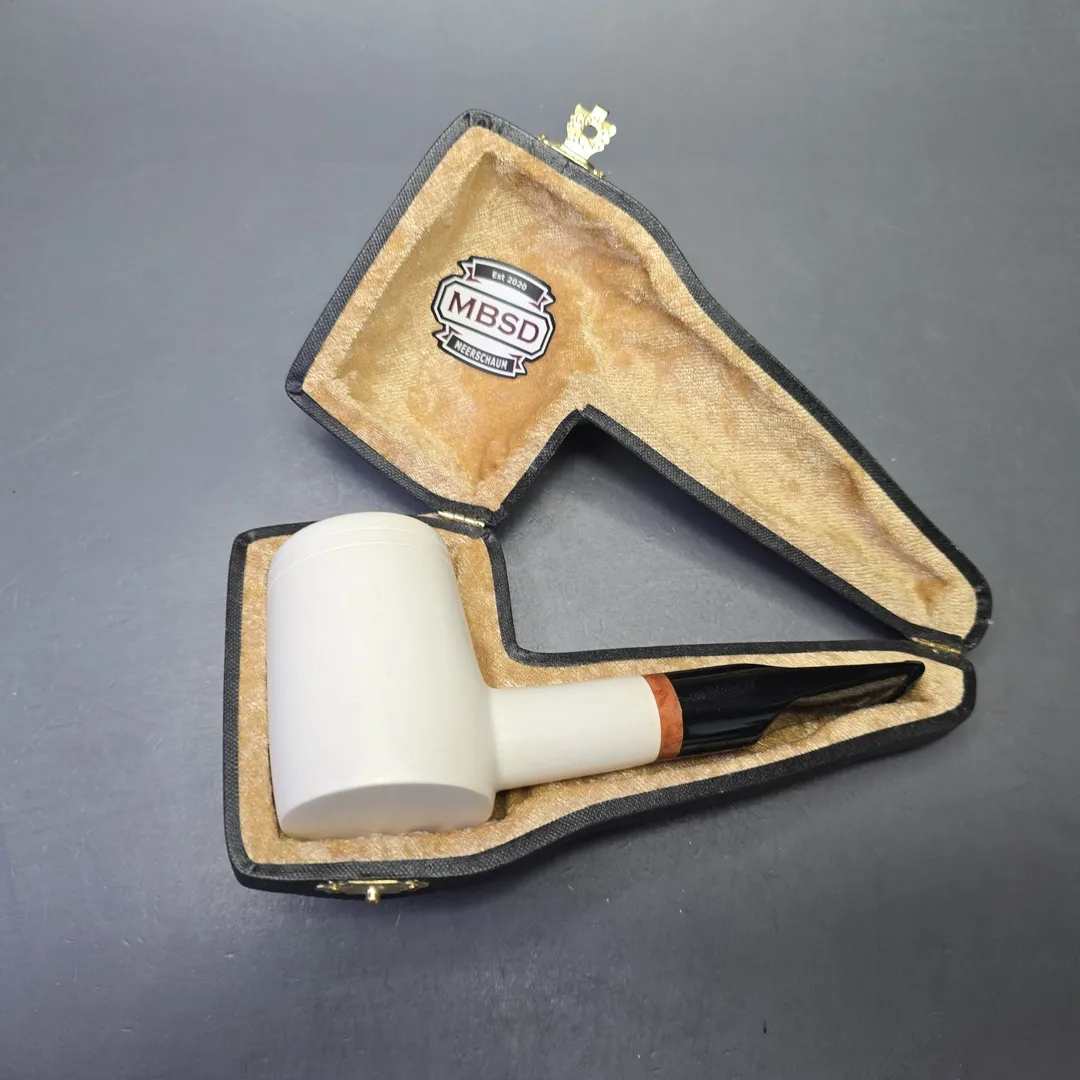 MBSD Meerschaum Deluxe Smooth Poker with Briar-Mortise (New) - Image 2