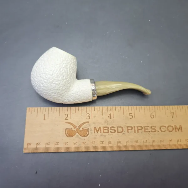 MBSD Meerschaum Silver Rusticated Reverse Calabash Brandy (New) - Image 11