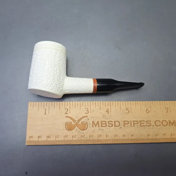 MBSD Meerschaum Deluxe Rusticated Poker with Briar-Mortise (New) - Image 11