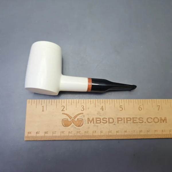 MBSD Meerschaum Deluxe Smooth Poker with Briar-Mortise (New) - Image 11